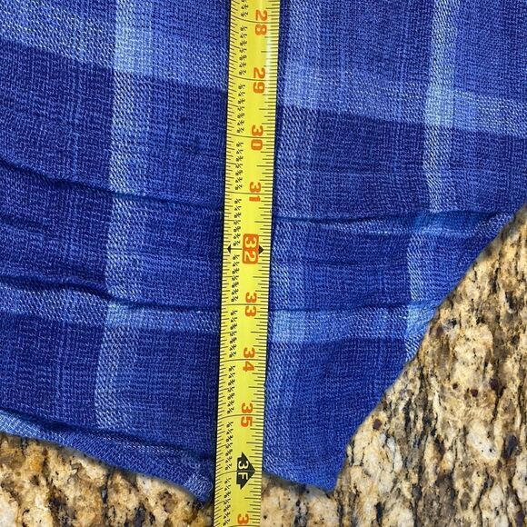 Isabella Sinclair Anthropology Sleeveless Blue Check Print Shirt Dress Size XSP - Picture 10 of 10